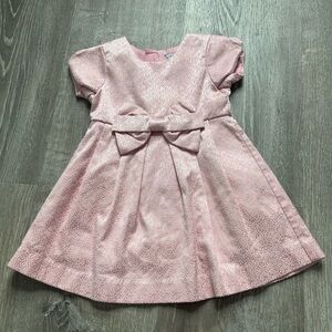 Little Marc Jacobs Shimmery Blush Bow-Front Party Dress Size 18 month